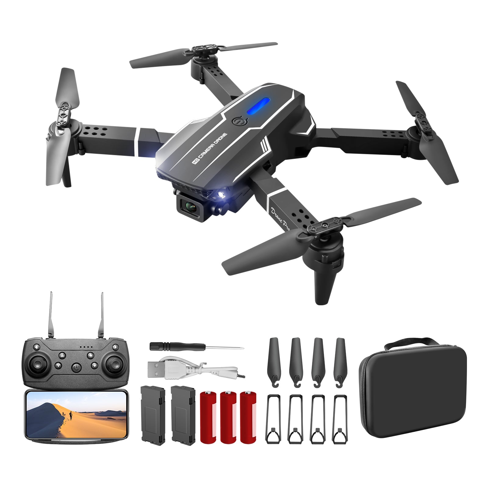 Znlyrion S101 Small Foladable Drone for Beginners Hobby HD Cameras ...